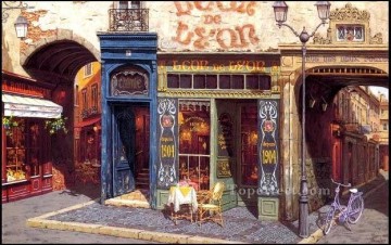  impressionism - YXJ0320e impressionism street scenes shop